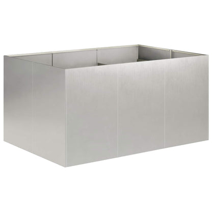 Vaso da giardino Argento 120 x 80 x 60 cm Acciaio Inox | homemem39
