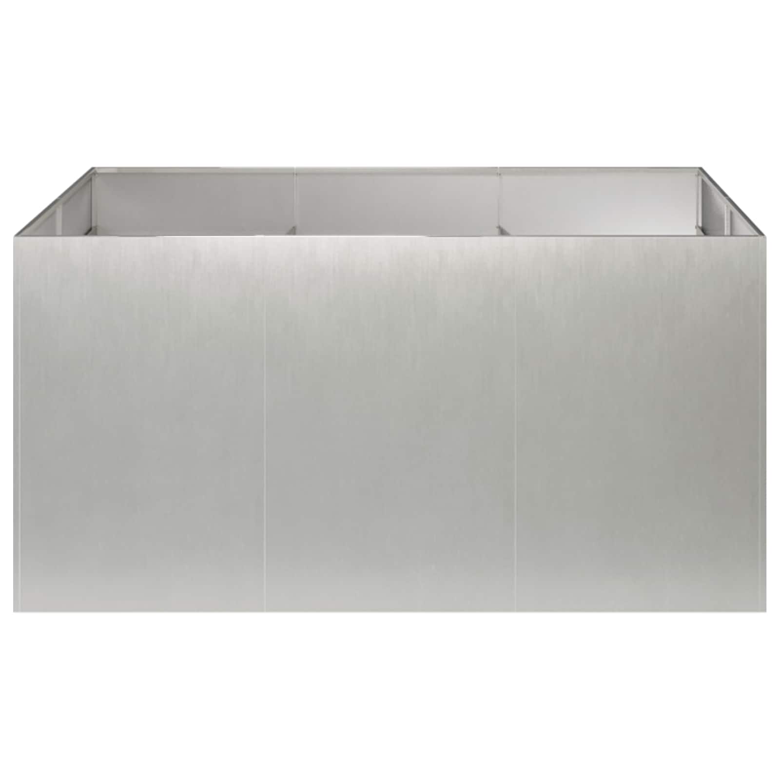 Vaso da giardino Argento 120 x 80 x 60 cm Acciaio Inox | homemem39