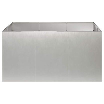 Vaso da giardino Argento 120 x 80 x 60 cm Acciaio Inox | homemem39