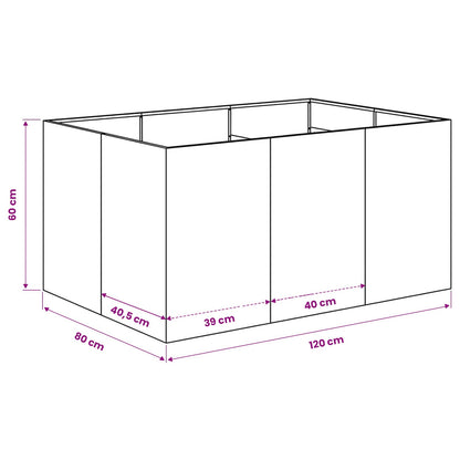 Vaso da giardino Ruggine 120 x 80 x 60 cm Acciaio Corten | homemem39
