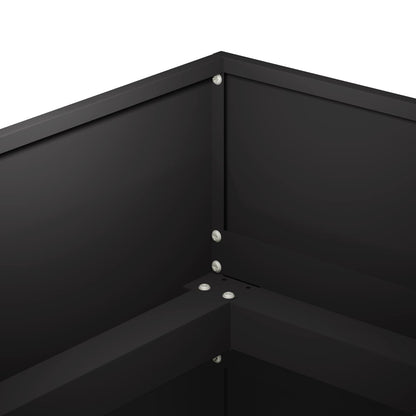 Vaso da giardino Nero 200 x 80 x 60 cm | homemem39