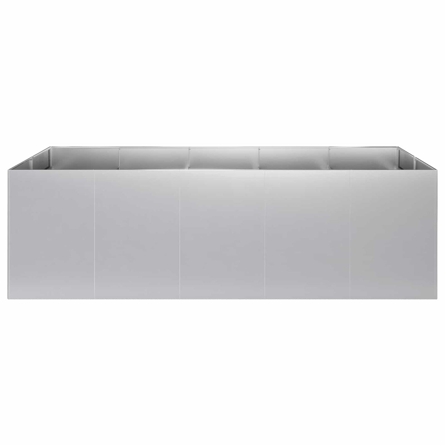 Vaso da giardino Argento 200 x 80 x 60 cm Acciaio zincato | homemem39