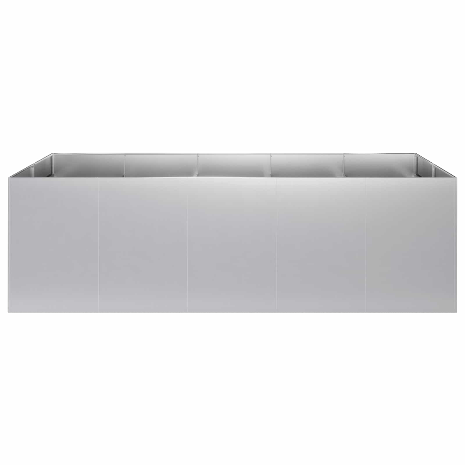 Vaso da giardino Argento 200 x 80 x 60 cm Acciaio zincato | homemem39
