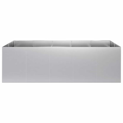 Vaso da giardino Argento 200 x 80 x 60 cm Acciaio zincato | homemem39