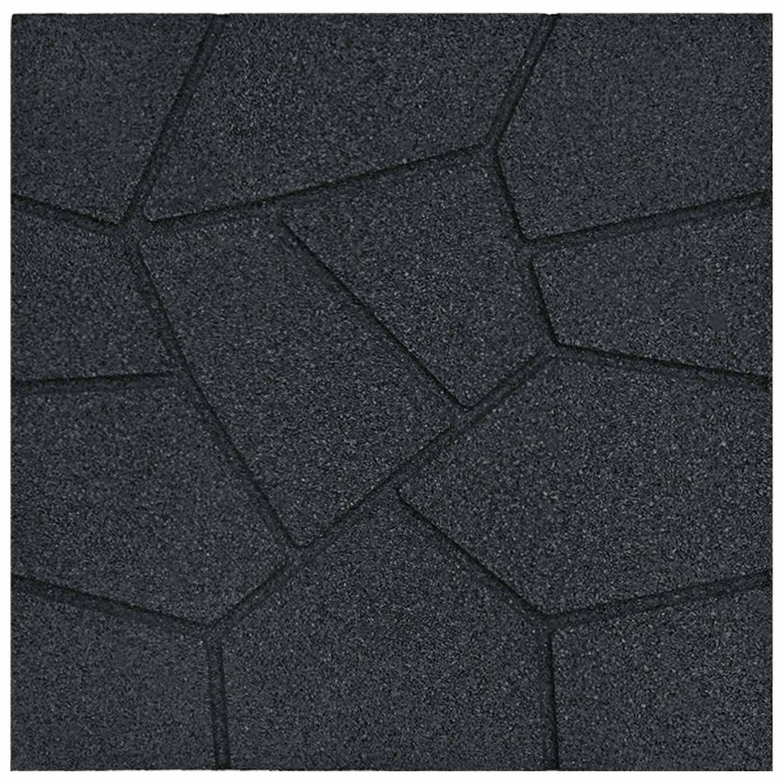 Pietra da Passo 6 pcs Nero 40,5 x 40,5 x 2 cm Gomma | homemem39