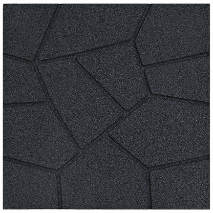 Pietra da Passo 6 pcs Nero 40,5 x 40,5 x 2 cm Gomma