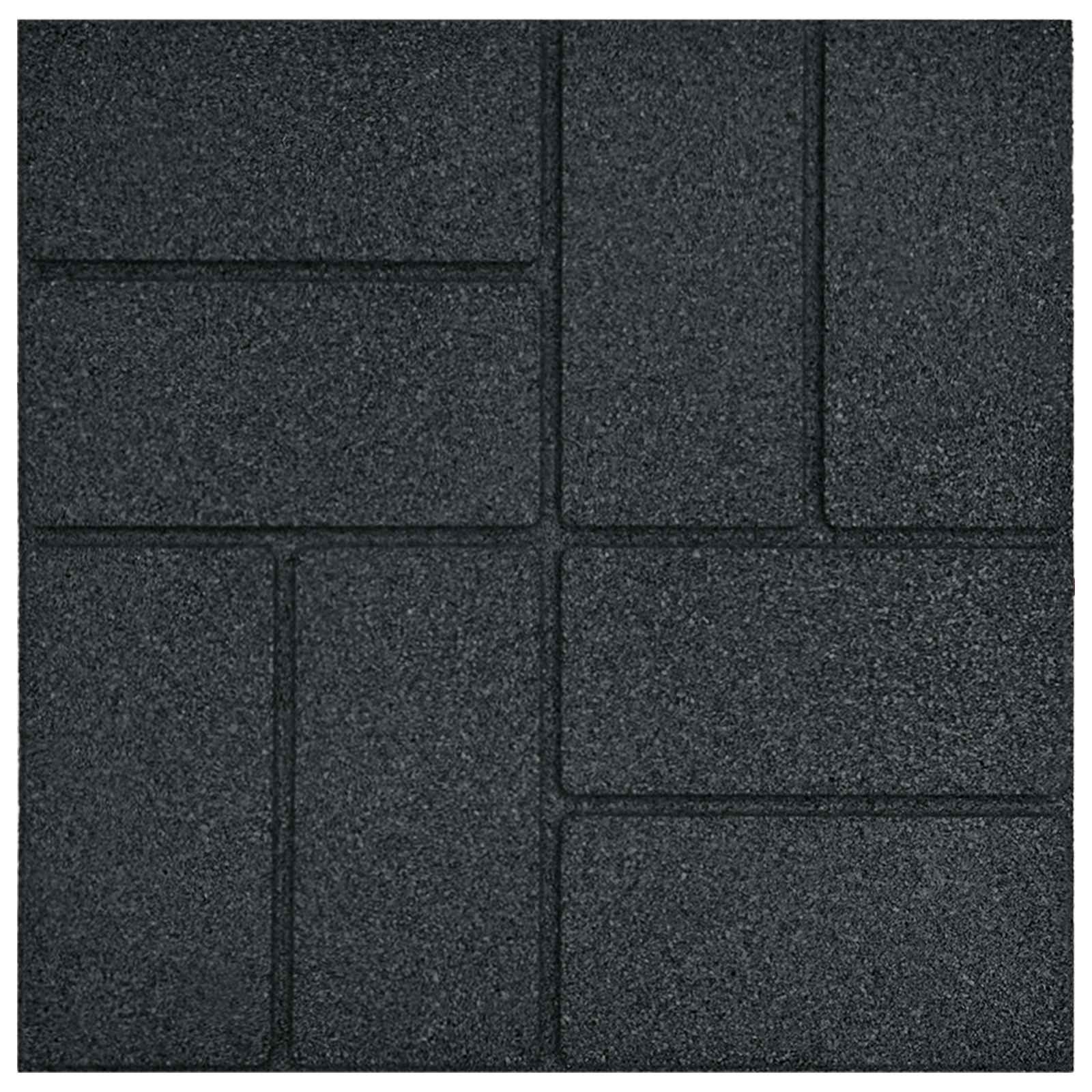 Pietra da Passo 6 pcs Nero 40,5 x 40,5 x 2 cm Gomma | homemem39