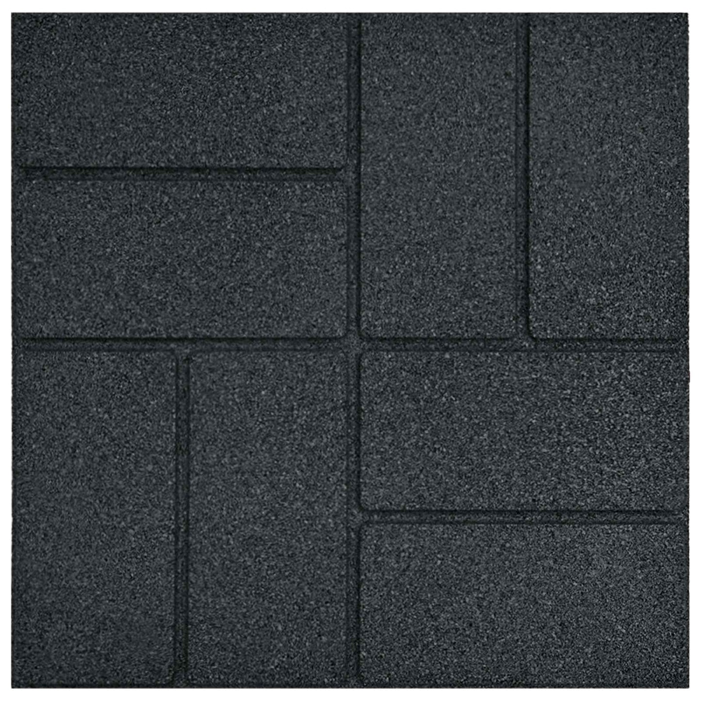 Pietra da Passo 6 pcs Nero 40,5 x 40,5 x 2 cm Gomma