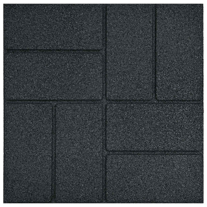 Pietra da Passo 6 pcs Nero 40,5 x 40,5 x 2 cm Gomma