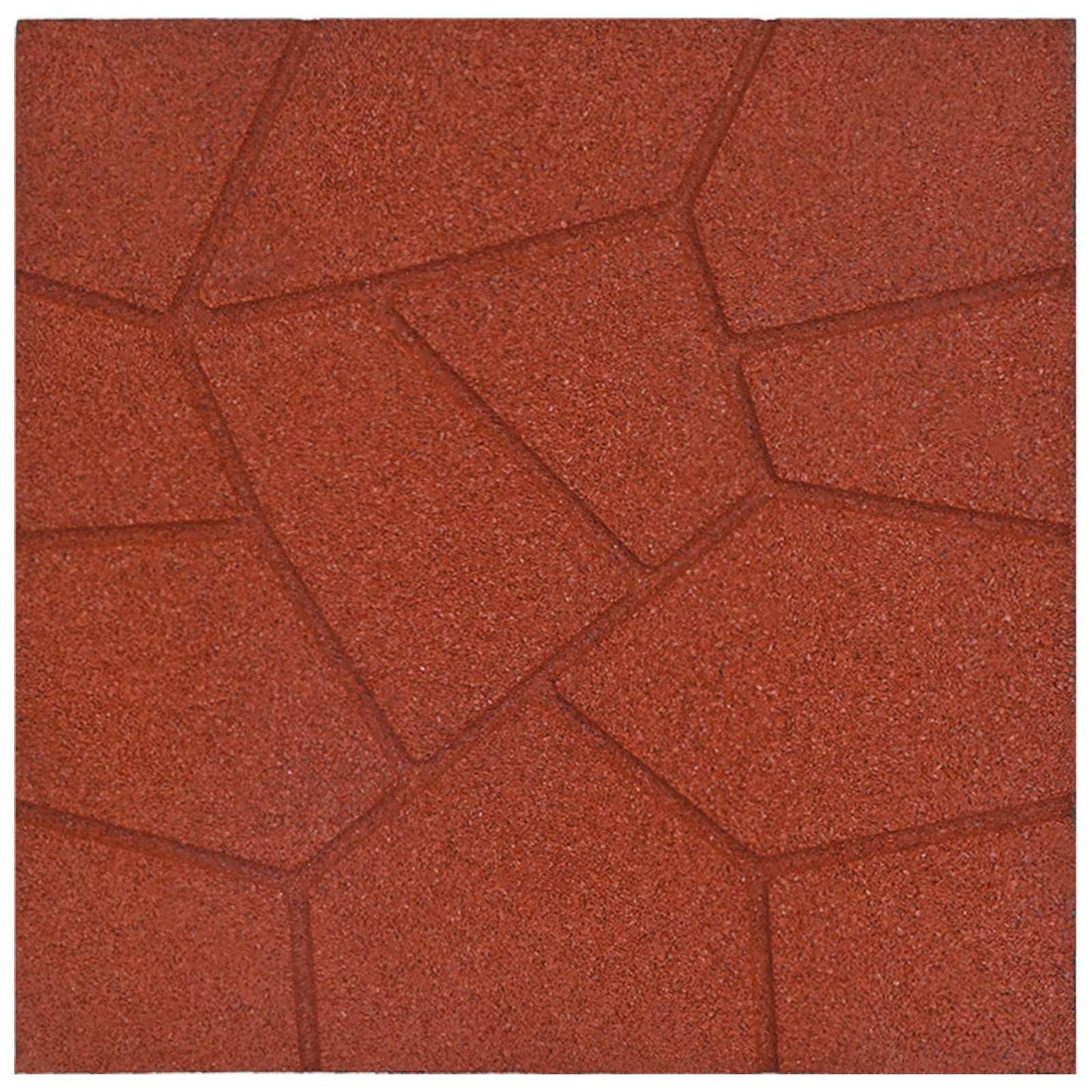 Pietra da Passo 6 pcs Rosso 40,5 x 40,5 x 2 cm Gomma