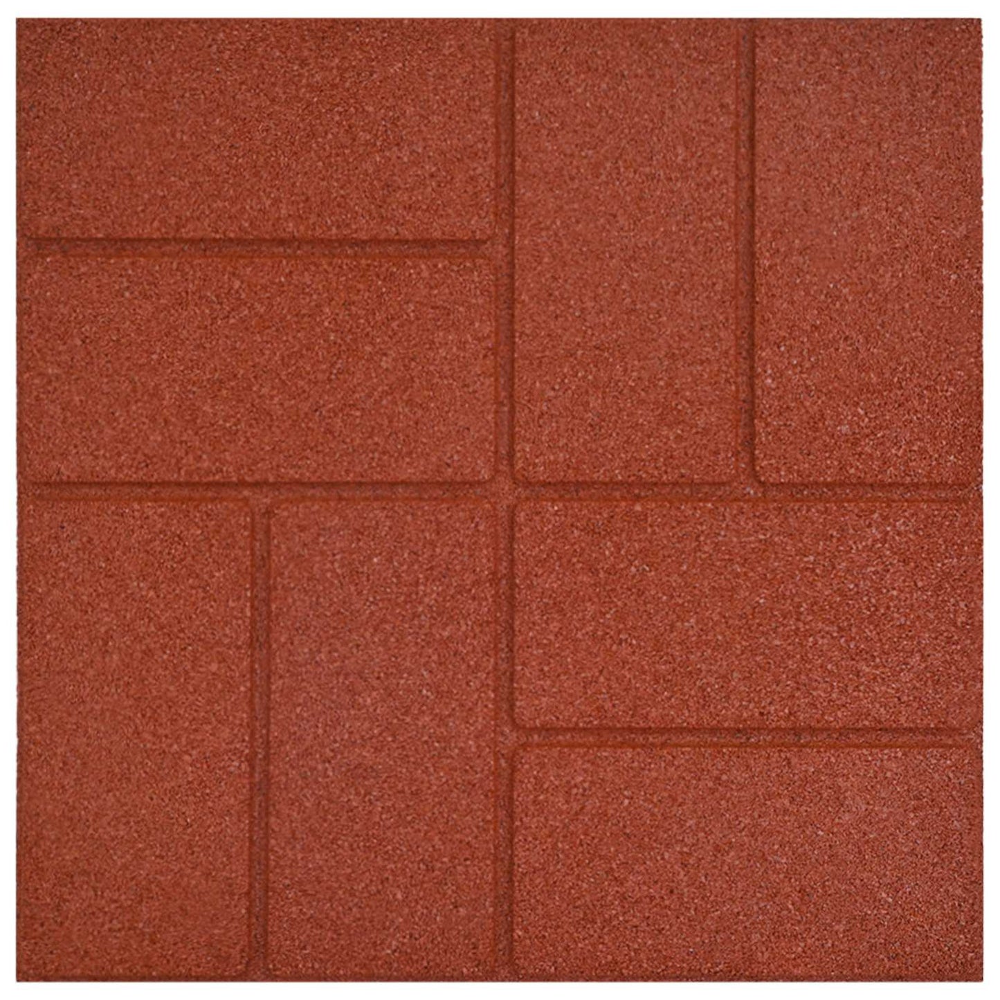Pietra da Passo 6 pcs Rosso 40,5 x 40,5 x 2 cm Gomma