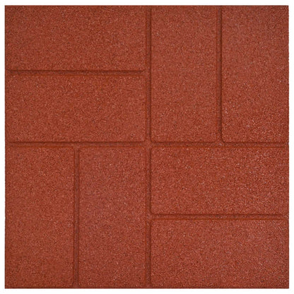 Pietra da Passo 6 pcs Rosso 40,5 x 40,5 x 2 cm Gomma
