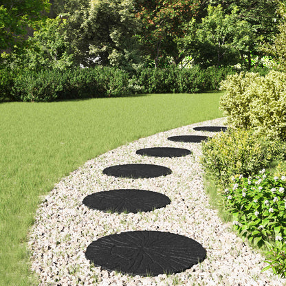 Pietra da Passo 6 pcs Nero Ø 45 x 1,8 cm Gomma