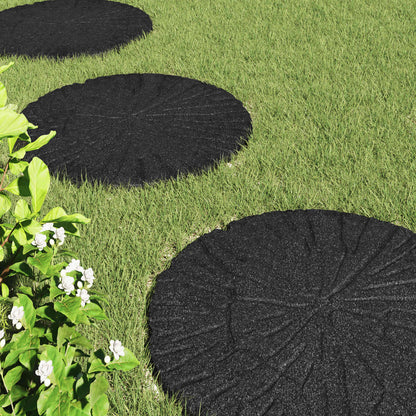 Pietra da Passo 6 pcs Nero Ø 45 x 1,8 cm Gomma