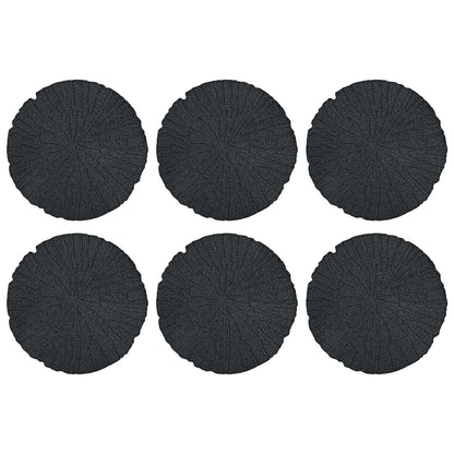 Pietra da Passo 6 pcs Nero Ø 45 x 1,8 cm Gomma