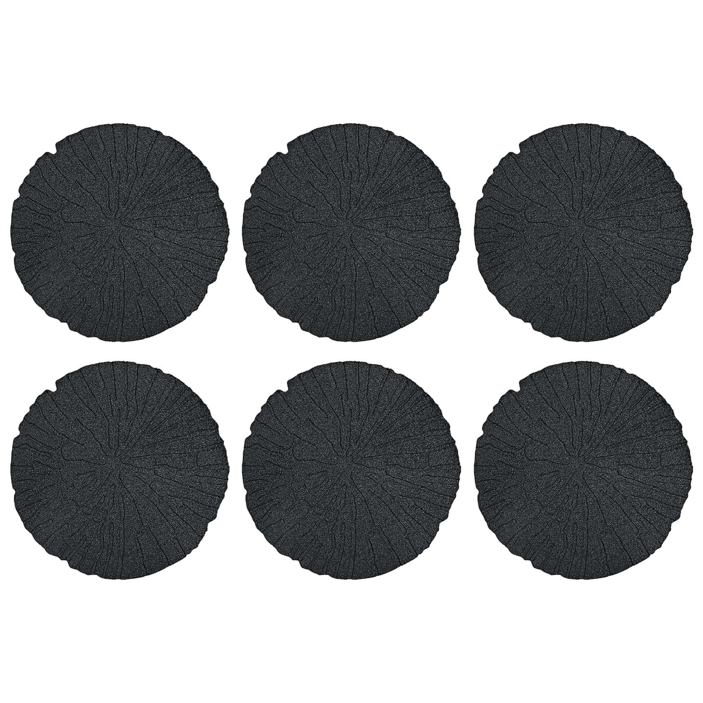 Pietra da Passo 6 pcs Nero Ø 45 x 1,8 cm Gomma
