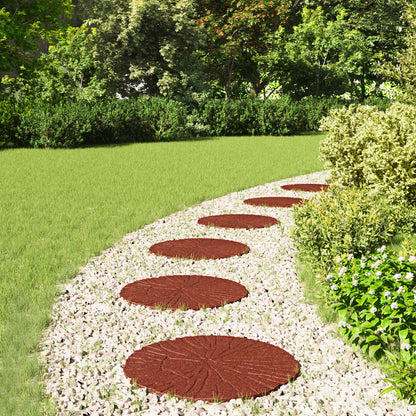 Pietra da Passo 6 pcs Rosso Ø 45 x 1,8 cm Gomma