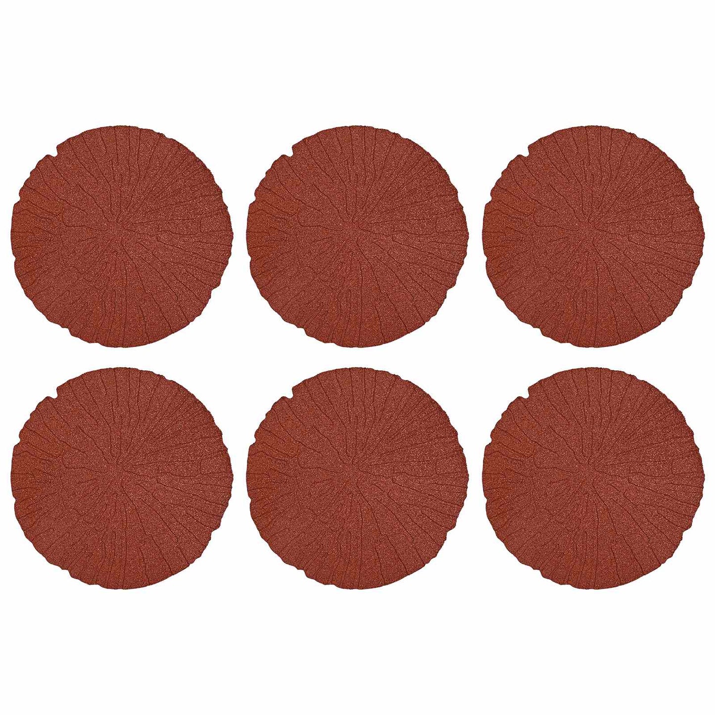 Pietra da Passo 6 pcs Rosso Ø 45 x 1,8 cm Gomma