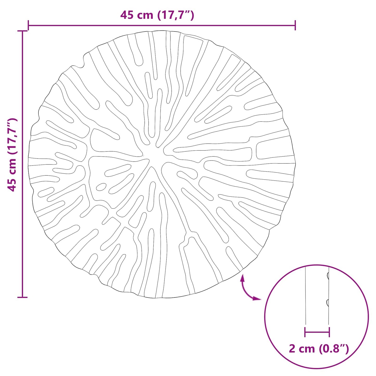 Pietra da Passo 6 pcs Rosso Ø 45 x 1,8 cm Gomma | homemem39