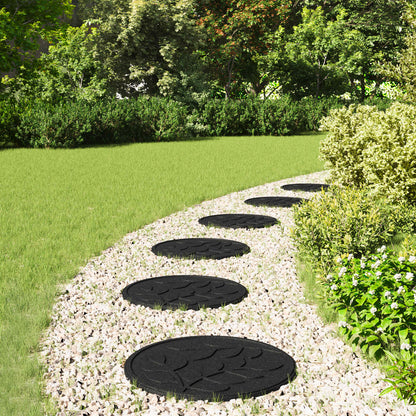 Pietra da Passo 6 pcs Nero Ø 44 x 2 cm Gomma