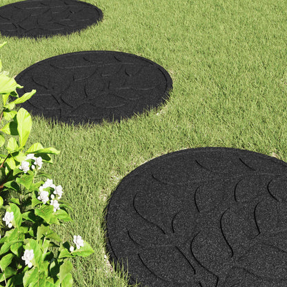 Pietra da Passo 6 pcs Nero Ø 44 x 2 cm Gomma