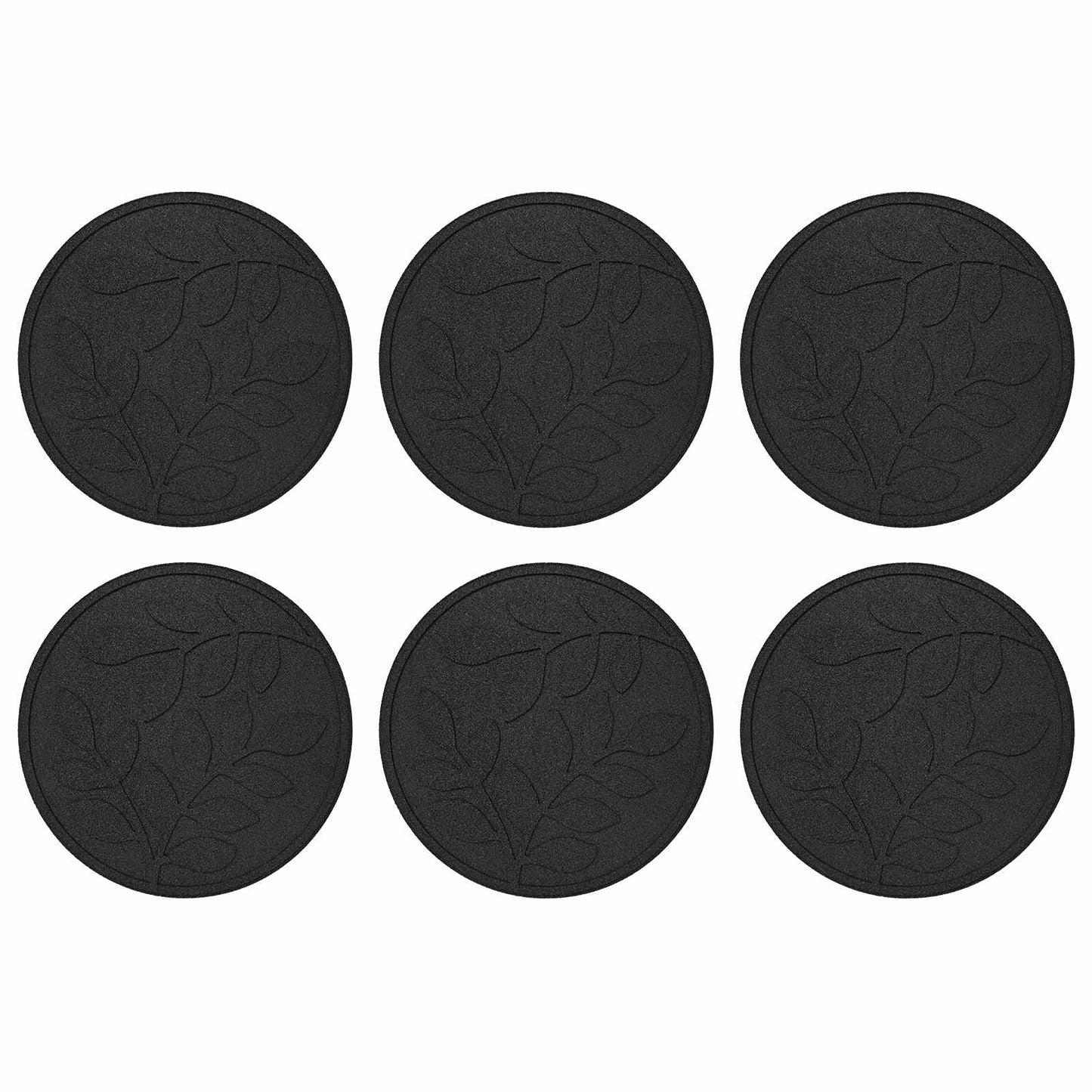 Pietra da Passo 6 pcs Nero Ø 44 x 2 cm Gomma | homemem39