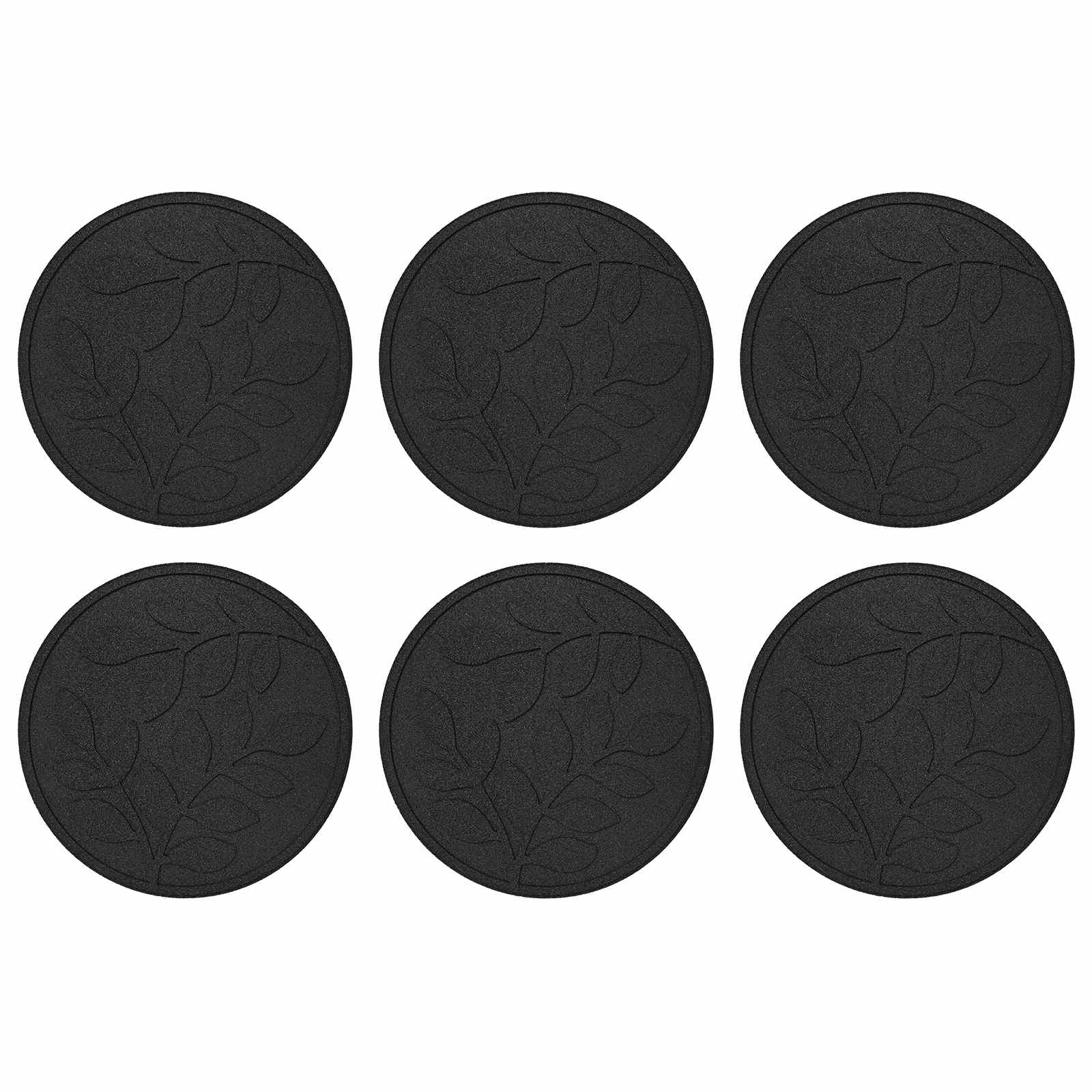 Pietra da Passo 6 pcs Nero Ø 44 x 2 cm Gomma | homemem39
