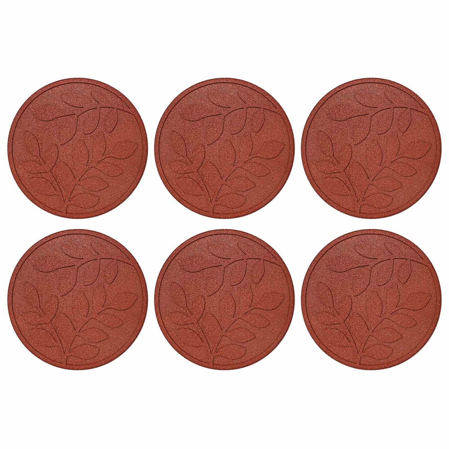 Pietra da Passo 6 pcs Rosso Ø 44 x 2 cm Gomma
