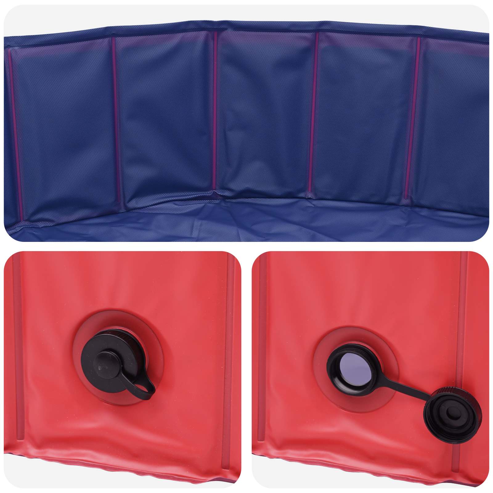 Piscina per Cani Rosso Ø200 x 30 cm PVC Spesso | homemem39