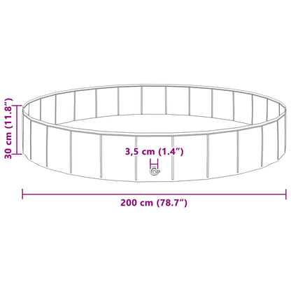 Piscina per Cani Rosso Ø200 x 30 cm PVC Spesso | homemem39
