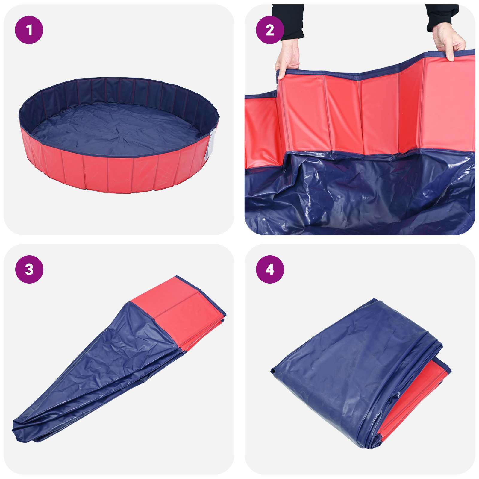 Piscina per Cani Rosso Ø300 x 38 cm PVC Spesso | homemem39