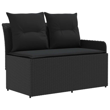 Set di Mobili con cuscino 4 pcs Nero Rattan in PE | homemem39
