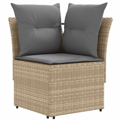 Set di Mobili 6 pcs Beige e Grigio Chiaro Rattan in PE | homemem39