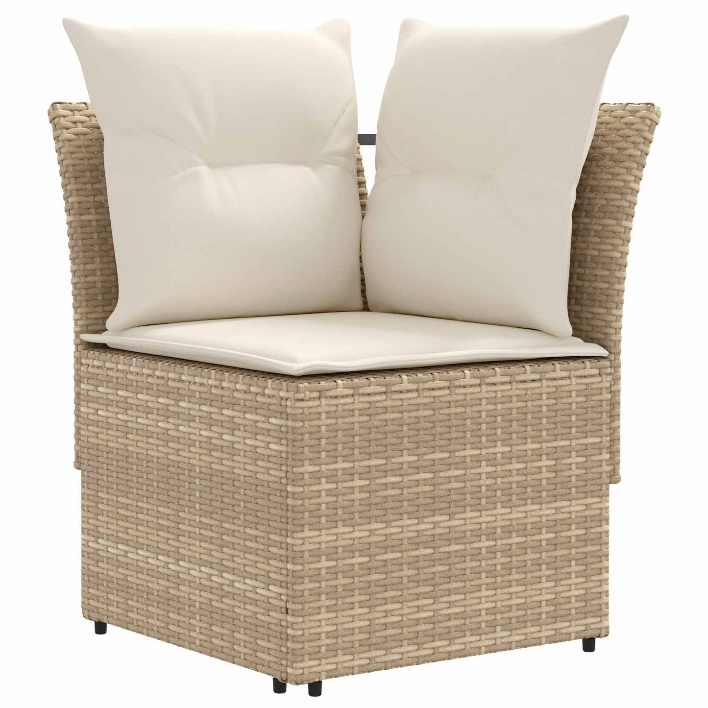 Set di Mobili con cuscino 7 pcs Beige e Crema Rattan in PE | homemem39