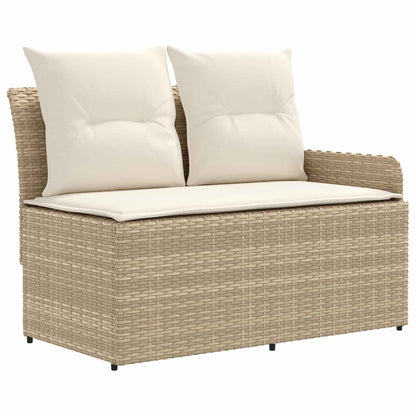 Set di Mobili con cuscino 7 pcs Beige e Crema Rattan in PE | homemem39
