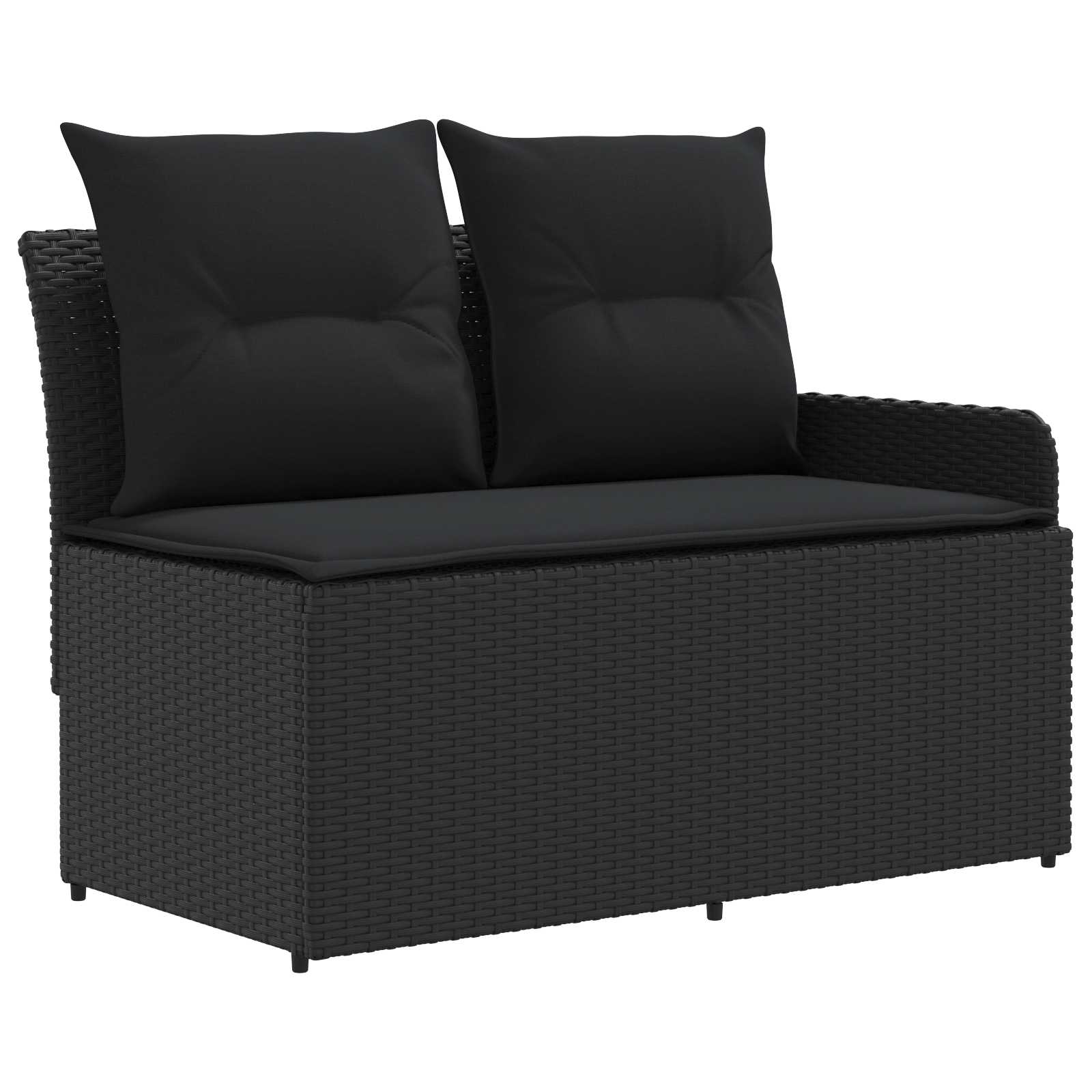 Set di Mobili con cuscino 5 pcs Nero Rattan in PE | homemem39