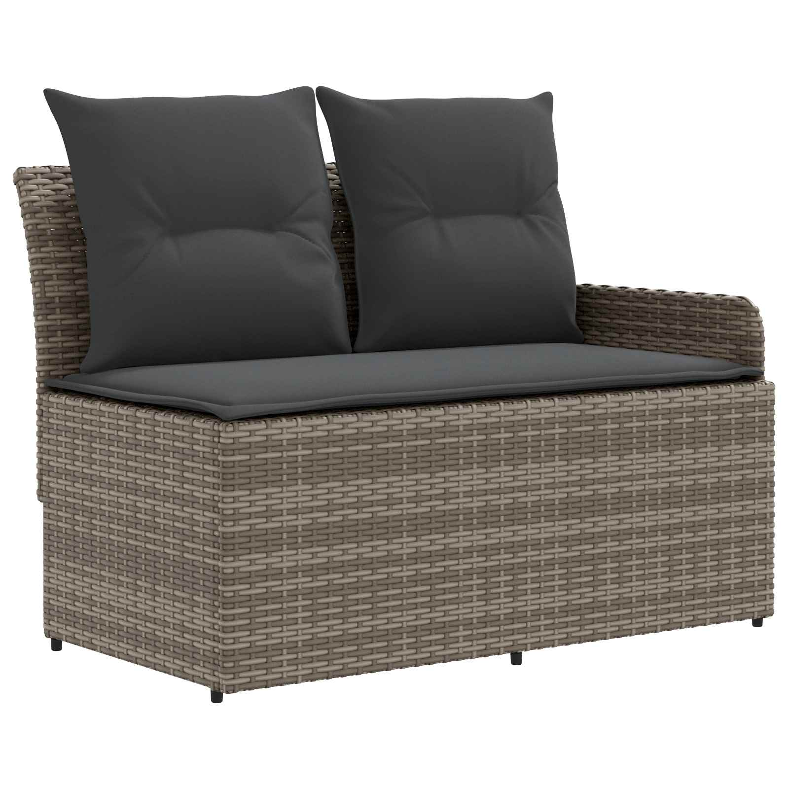 Set di Mobili 5 pcs Grigio e Grigio Scuro Rattan in PE | homemem39