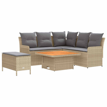 Set di Mobili 5 pcs Beige e Grigio Chiaro Rattan in PE | homemem39