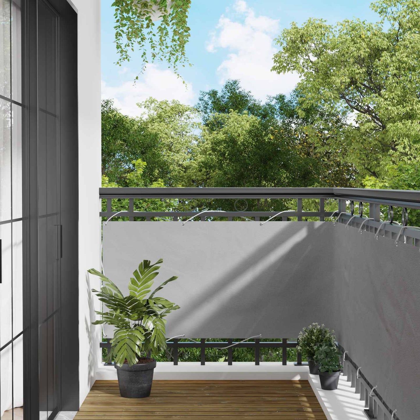 Schermo da balcone Grigio chiaro 75 x 200 cm | homemem39