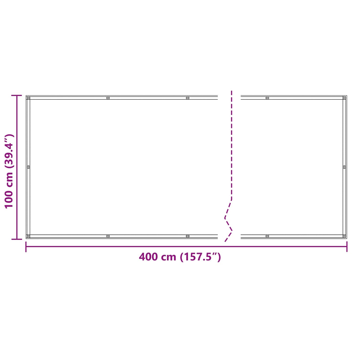 Schermo da balcone Grigio chiaro 100 x 400 cm Tessuto Oxford | homemem39