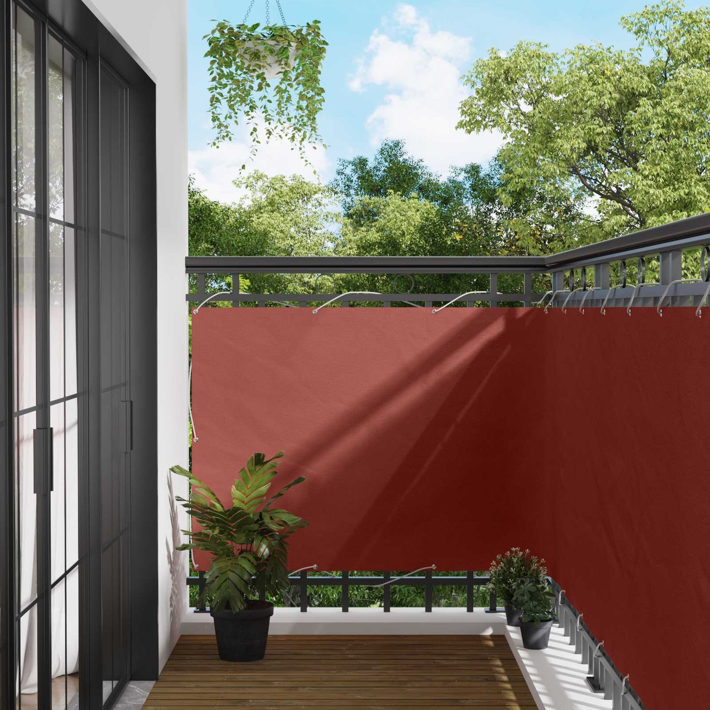 Schermo da balcone Terracotta 110 x 300 cm Tessuto Oxford