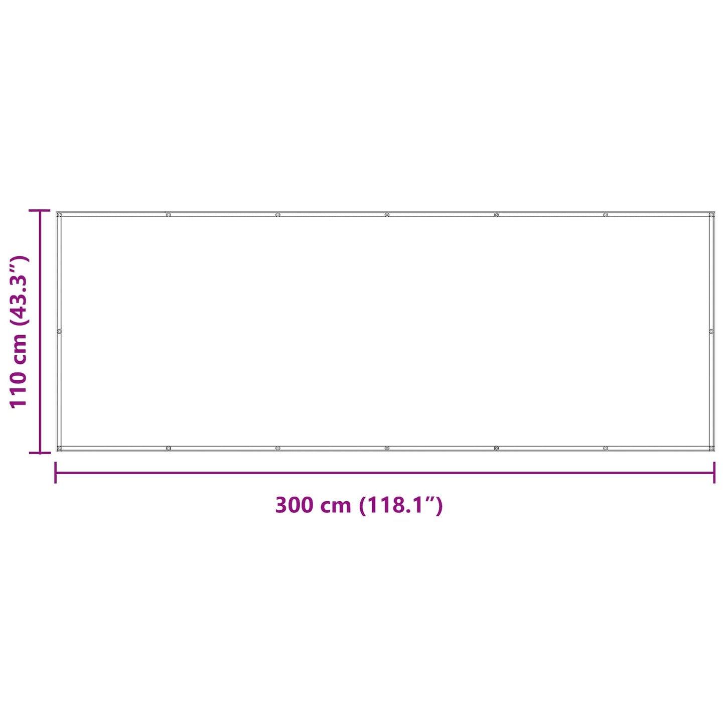 Schermo da balcone Terracotta 110 x 300 cm Tessuto Oxford | homemem39