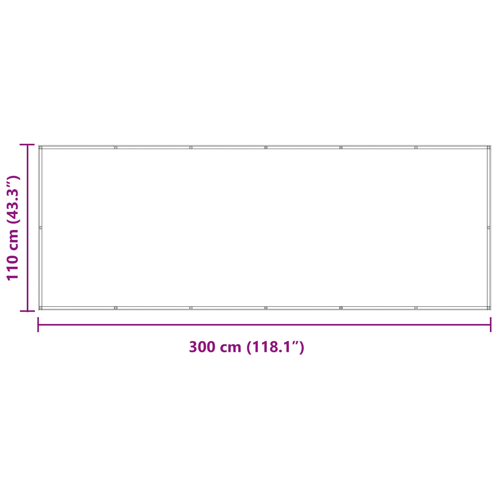 Schermo da balcone Terracotta 110 x 300 cm Tessuto Oxford | homemem39