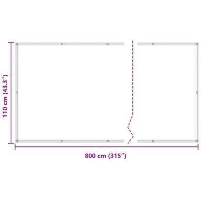 Schermo da balcone Terracotta 110 x 800 cm Tessuto Oxford | homemem39