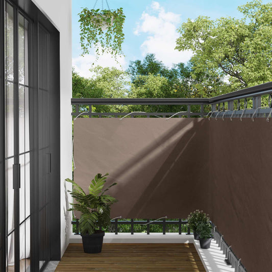 Schermo da balcone 120 x 200 cm Oxford alu rivestito in PU