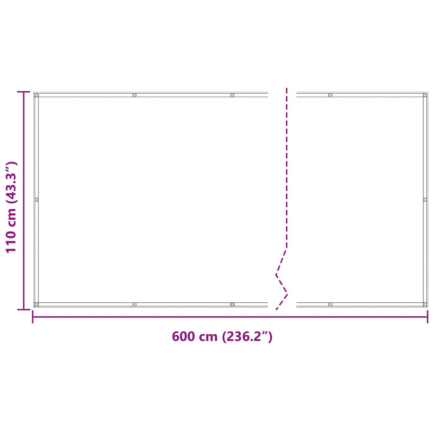 Schermo da balcone Verde Scuro 110 x 600 cm Tessuto Oxford | homemem39