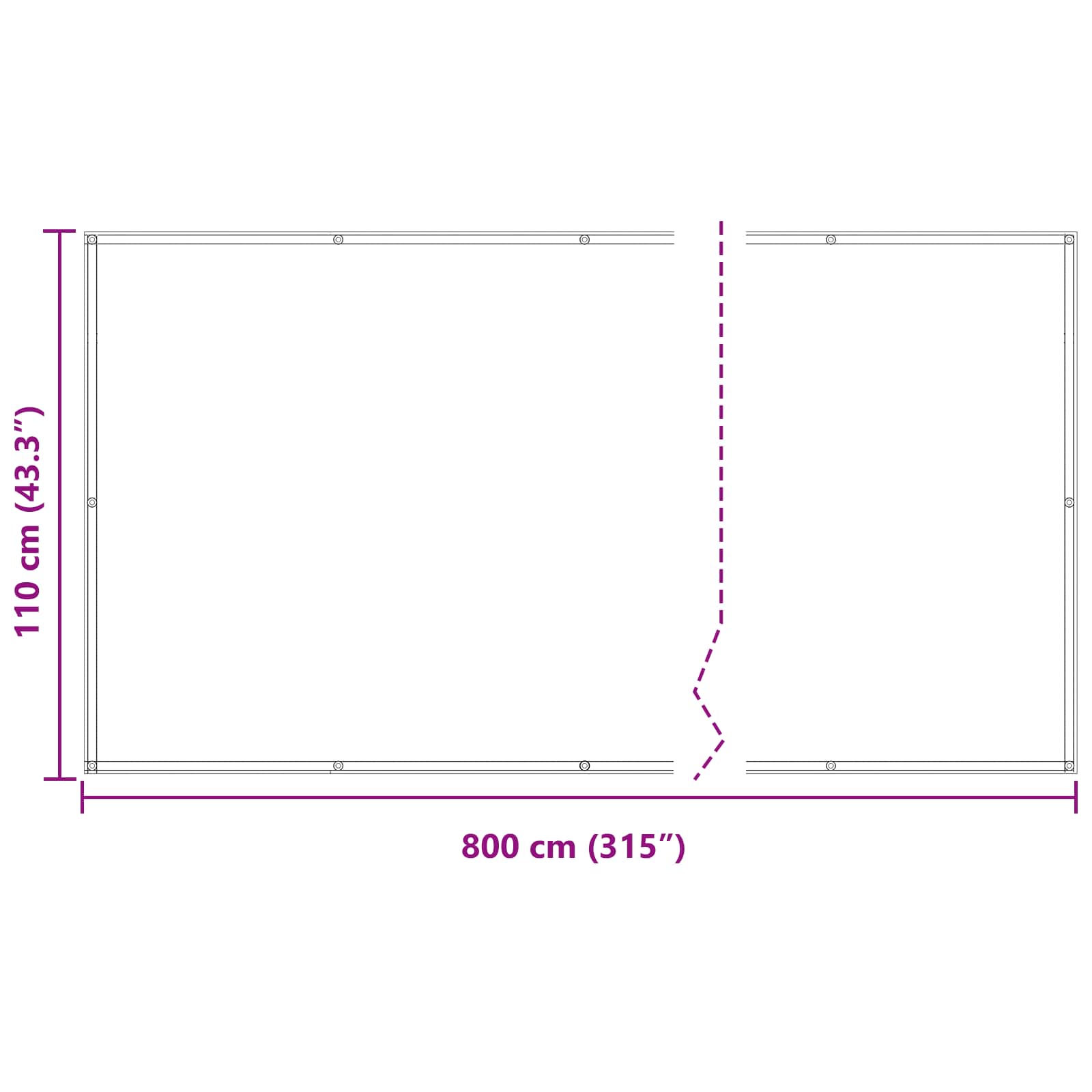 Schermo da balcone Verde Scuro 110 x 800 cm Tessuto Oxford | homemem39