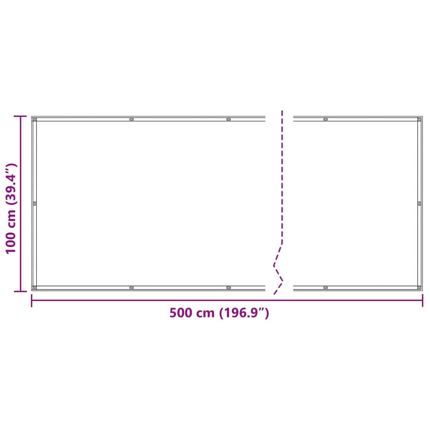 Schermo da balcone Blu 100 x 500 cm Tessuto Oxford | homemem39