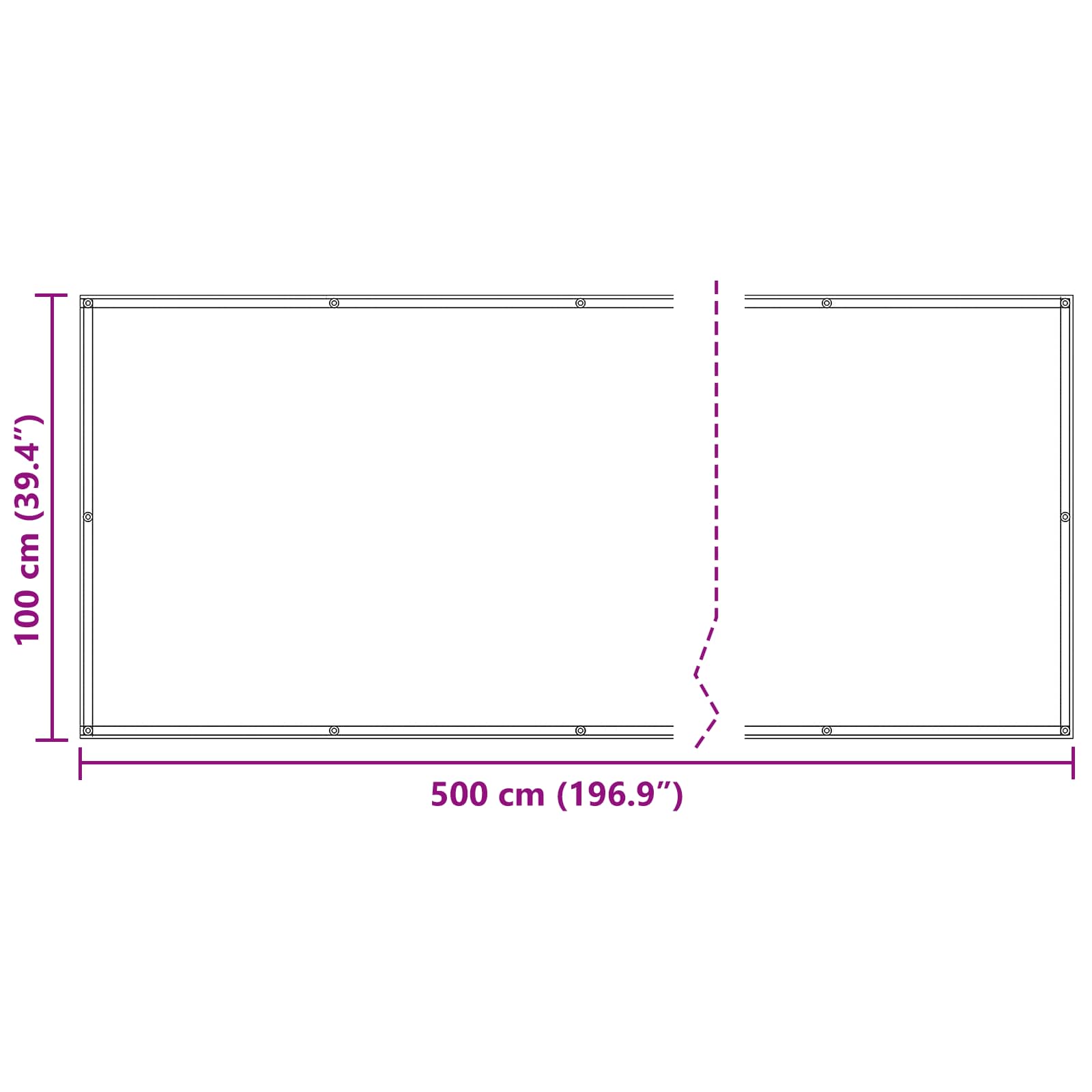 Schermo da balcone Blu 100 x 500 cm Tessuto Oxford | homemem39