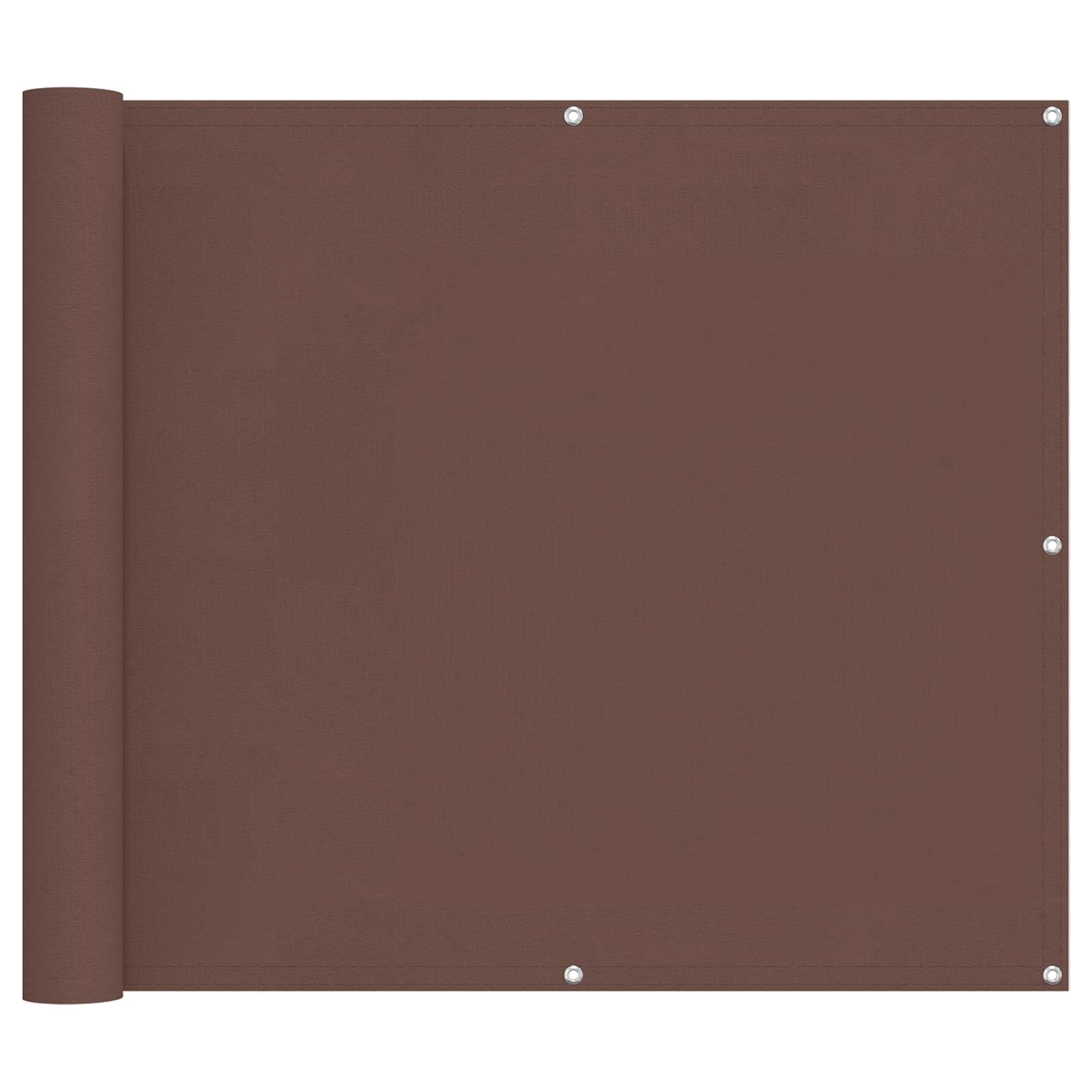 Schermo da balcone Marrone 100 x 400 cm Tessuto Oxford | homemem39
